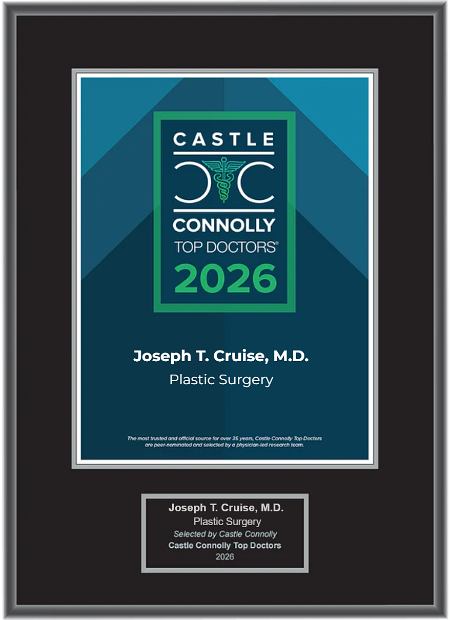 Joseph T. Cruise, M.D. Castle Connolly award plaque.