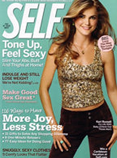 Self magazine cover with health and wellness tips.